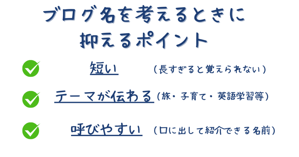 ブログ名を考えるときに抑えるべきポイント